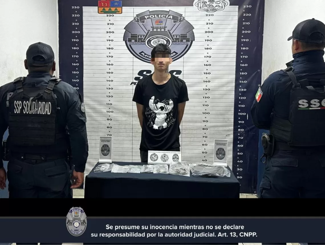 Policía detiene a joven con presunta droga en Villas del Sol