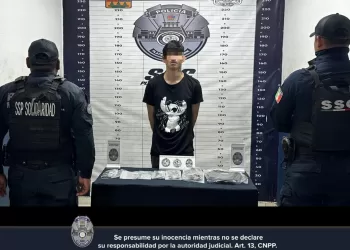 Policía detiene a joven con presunta droga en Villas del Sol