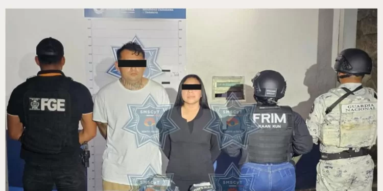 Detenida en Cancún pareja por delitos contra la salud
