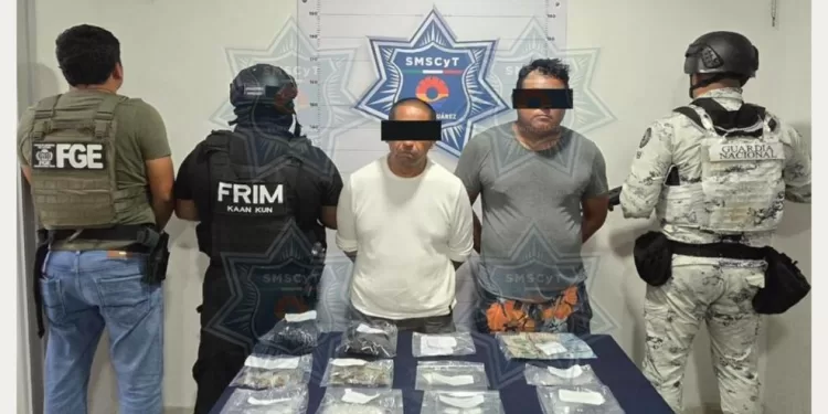 Son detenidos dos presuntos narcomenudistas en Cancún