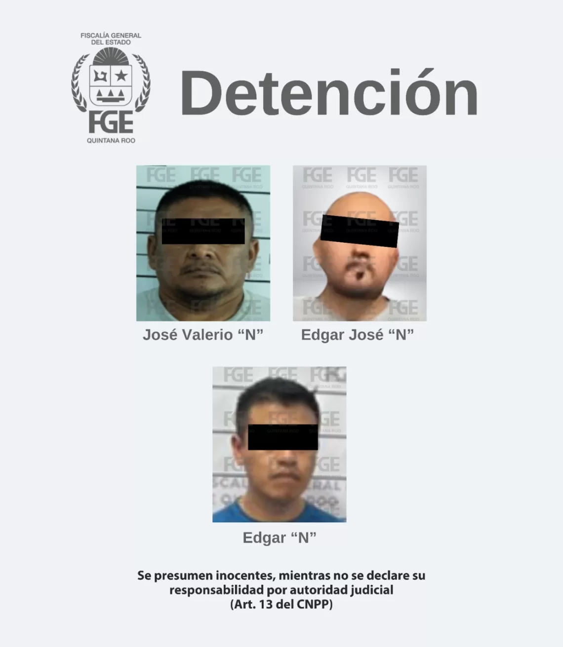 Tres sujetos, detenidos en Cancún, Playa y Tulum por delitos sexuales