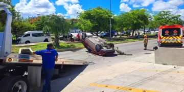 Accidente en la SM 23 moviliza a Bomberos y Cruz Roja