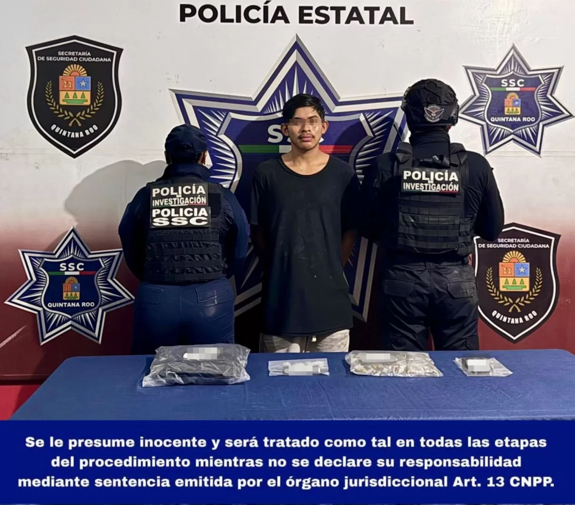 Sorprenden a narcomenudista cuando manipulaba drogas