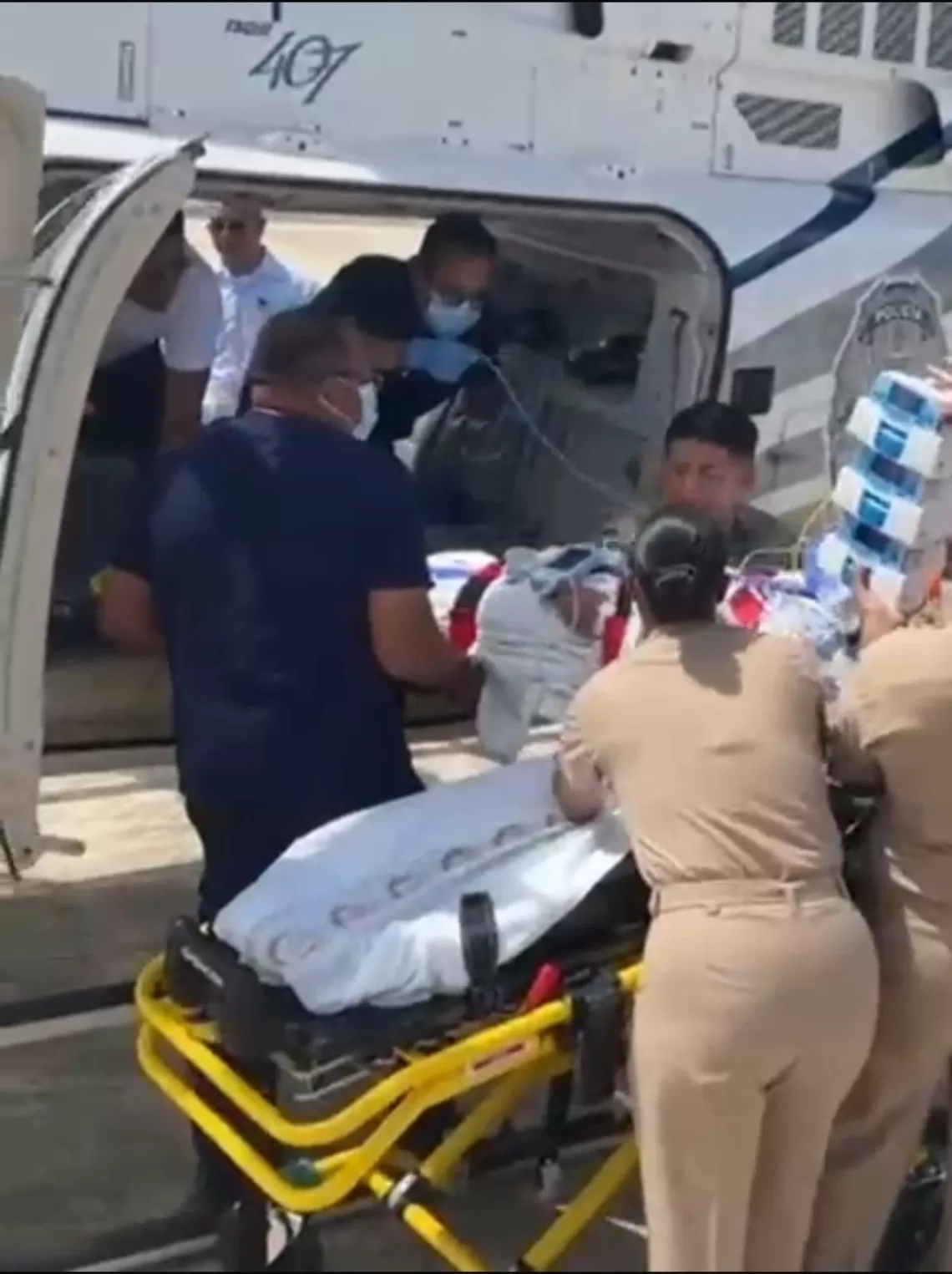 Helicóptero de Playa del Carmen realiza octavo traslado humanitario con apoyo de la Marina