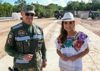 Constata Mara Lezama con SEDENA progreso de la Puerta al Mar, proyecto emblemático que responde a una demanda social histórica en Felipe Carrillo Puerto