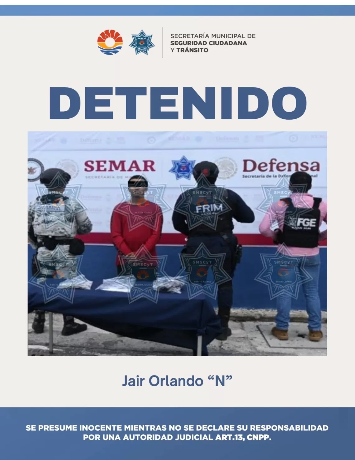 Joven detenido por narcomenudeo tras operativo “Blindaje”
