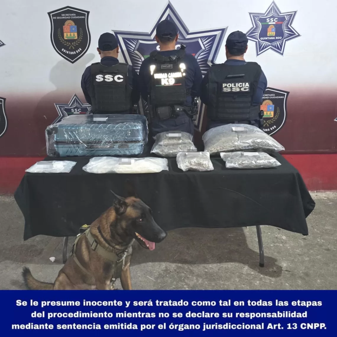 Localizan maleta con drogas en la Terminal de Autobuses de Cancún