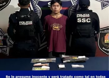 Detienen a individuo con marihuana, cocaína, cristal y LSD