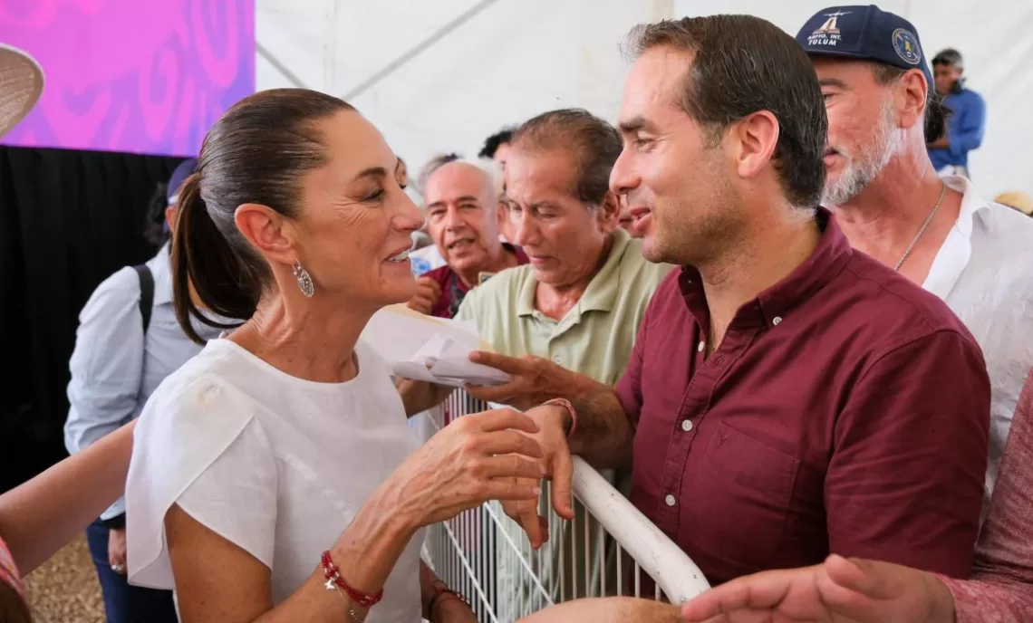 Claudia Sheinbaum le pone tarea al alcalde de Tulum: “Ahora toca ordenar el crecimiento del municipio”