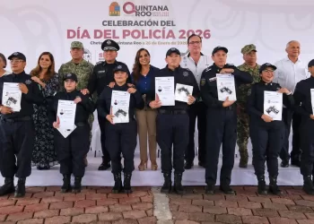 Mara Lezama reconoce la labor de las y los policías como pilar en la construcción de paz en Quintana Roo