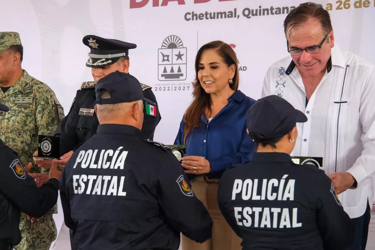 Mara Lezama reconoce la labor de las y los policías como pilar en la construcción de paz en Quintana Roo