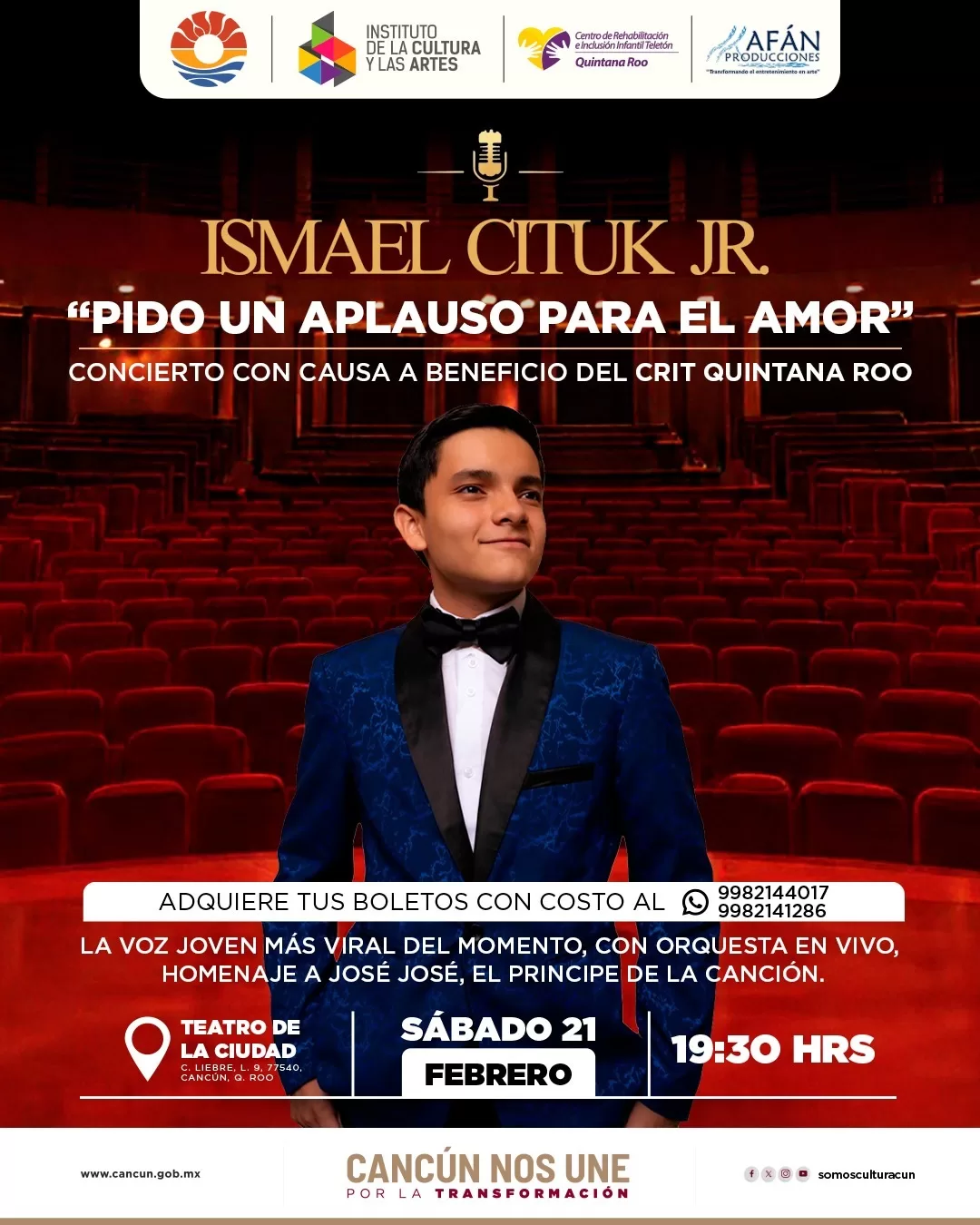 "Pido un aplauso para el amor", una voz joven cantando desde el corazón