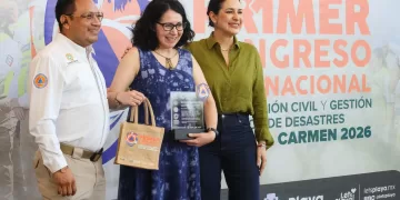 Estefanía Mercado destaca cooperación global en el Primer Congreso Internacional de Protección Civil y Gestión de Riesgos de Desastres