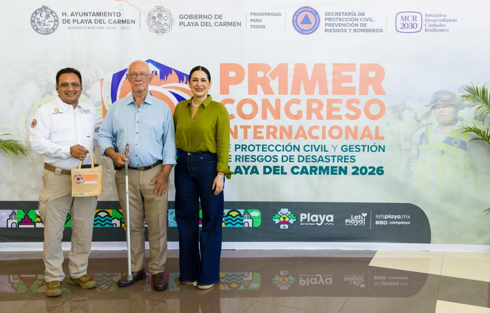Estefanía Mercado destaca cooperación global en el Primer Congreso Internacional de Protección Civil y Gestión de Riesgos de Desastres