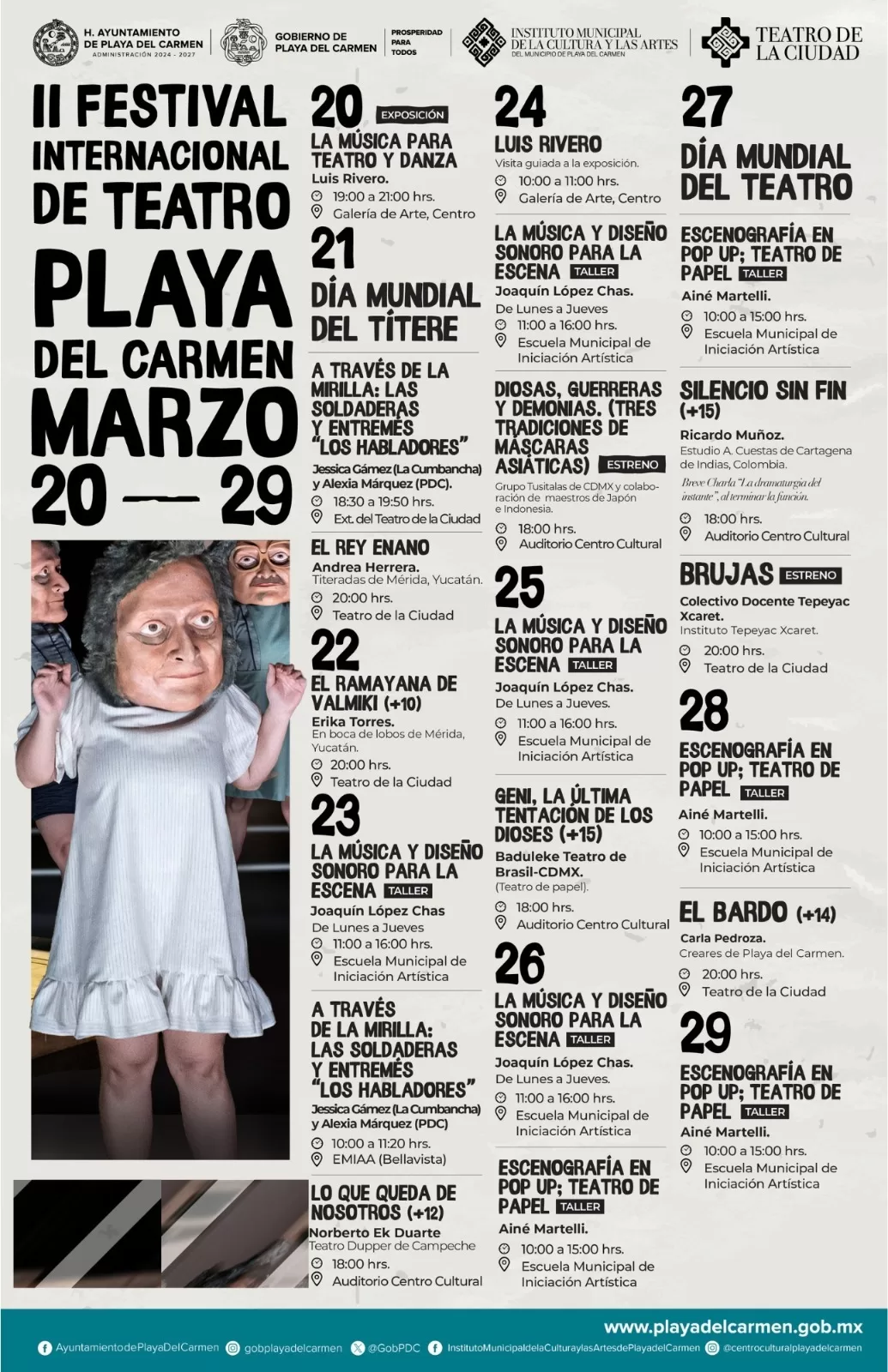 Gobierno de Estefanía Mercado presenta el II Festival Internacional de Teatro de Playa del Carmen