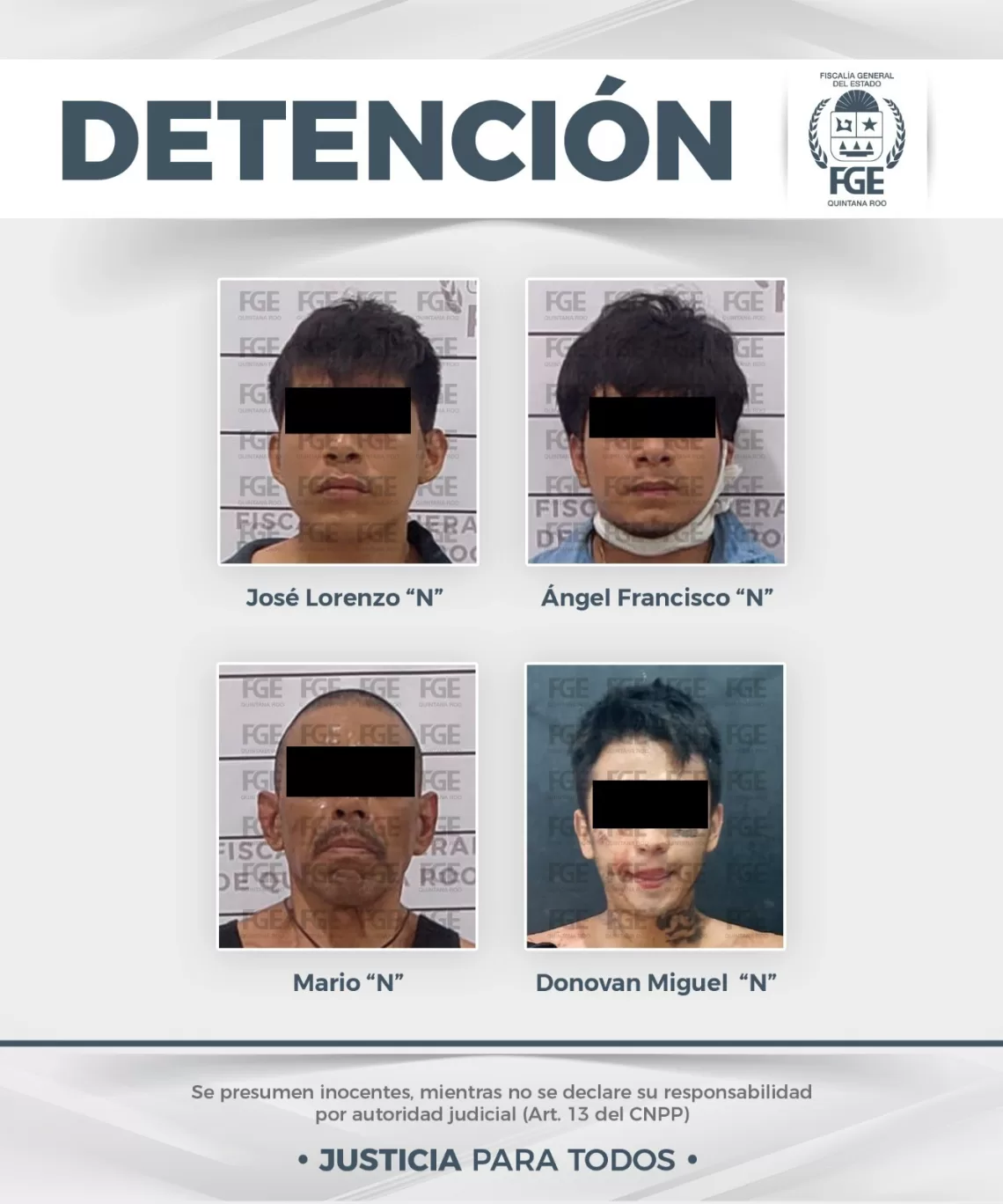 Caen cuatro presuntos integrantes del CJNG tras operativo en Tulum