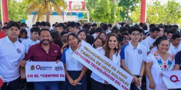 Entregan domo y cancha al CETMAR 10 de Chetumal