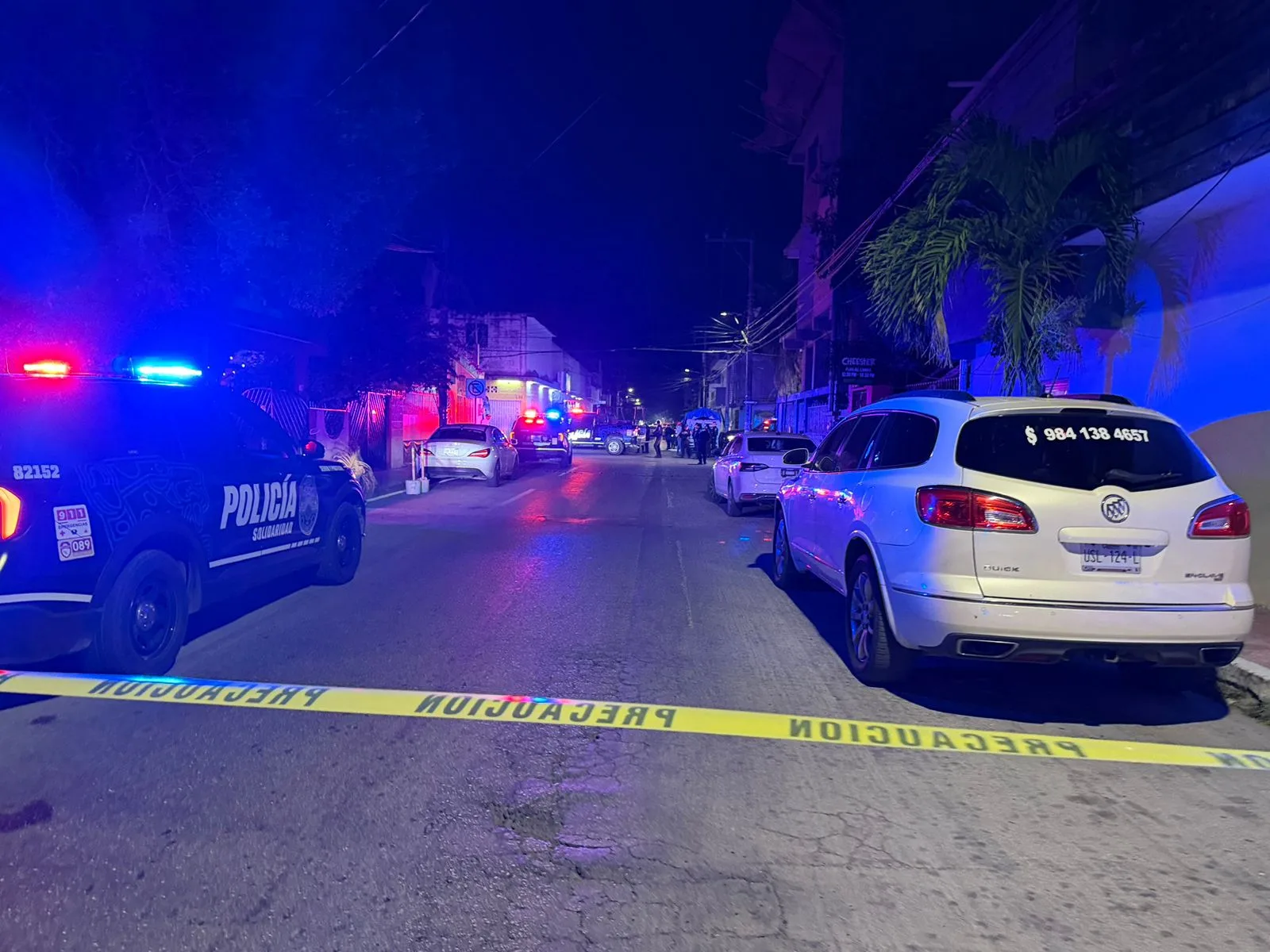 Disparan contra camioneta de extranjero, en el centro de Playa del Carmen