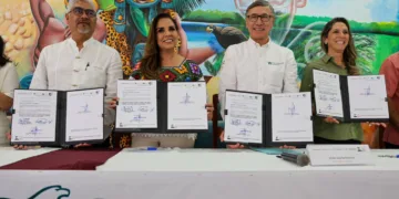 Mara Lezama firma convenio para frenar la deforestación en la selva maya en Quintana Roo
