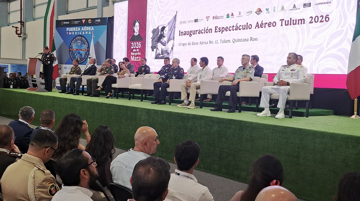 Mara Lezama inaugura el Air Show Tulum 2026 en la Base Aérea No. 12