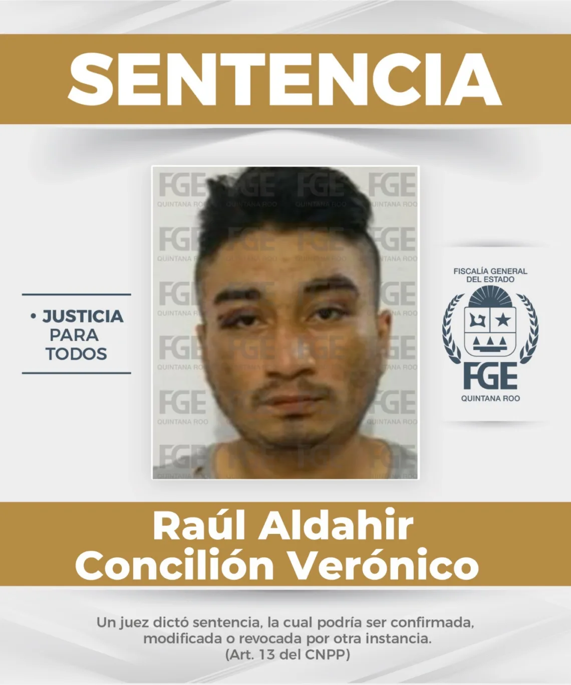 25 años en prisión por homicidio en Benito Juárez