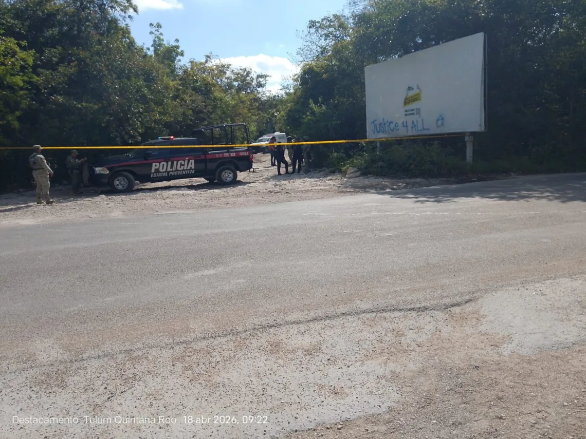 Abandonan bolsas con restos humanos en calles de Aldea Zamá y activan operativo en Tulum