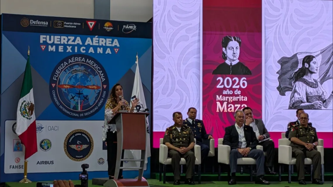 Mara Lezama inaugura el Air Show Tulum 2026 en la Base Aérea No. 12