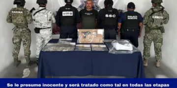 En Cozumel detienen a "taxista" con arma, droga y vehículo en operativo interinstitucional