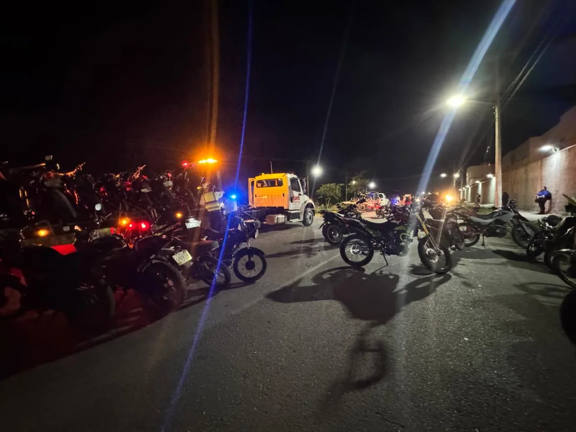 Operativo "Blindaje Cancún" despliega cerco nocturno y deja más de 150 detenidos y 133 motocicletas aseguradas