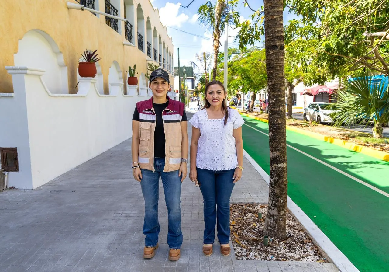 Estefanía Mercado entrega primera etapa de la modernización de la Avenida 10 en Playa del Carmen