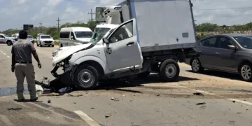 Brutal choque contra estructura del C5 deja a conductor entre la vida y la muerte en la federal 307
