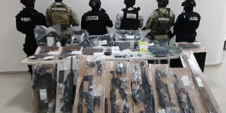 Sin Detenidos arsenal de guerra y drogas al descubierto tras cateo en Felipe Carrillo Puerto