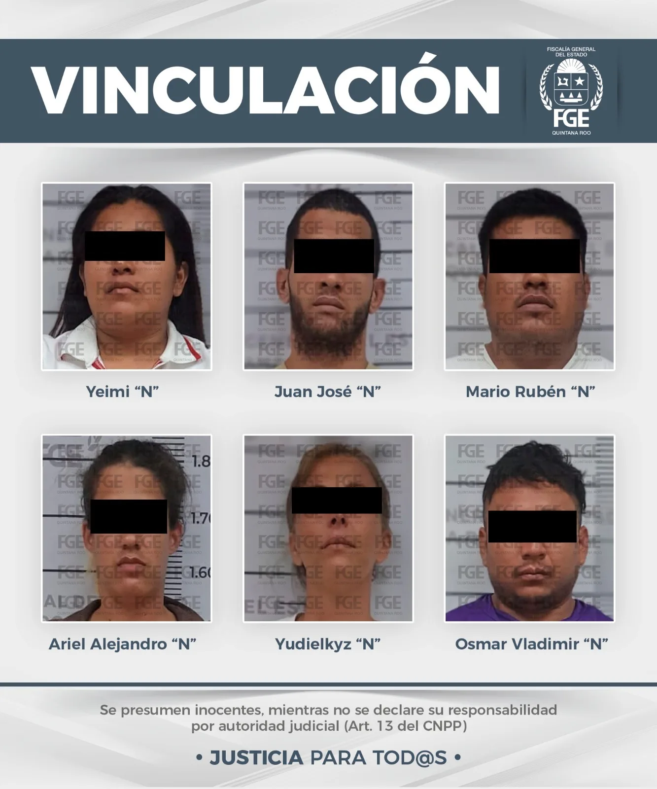 Siete personas vinculadas a proceso por narcomenudeo tras operativos en Holbox
