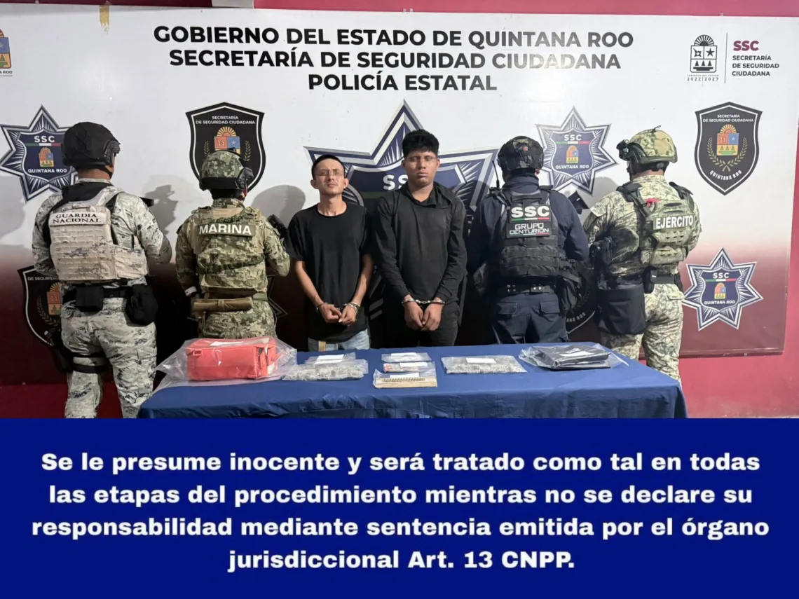 Dos detenidos con droga y municiones