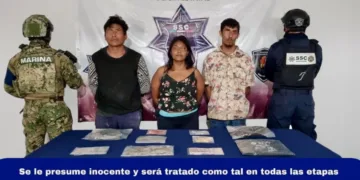 Detienen a tres personas con presuntas dosis de droga en operativo conjunto en Cozumel