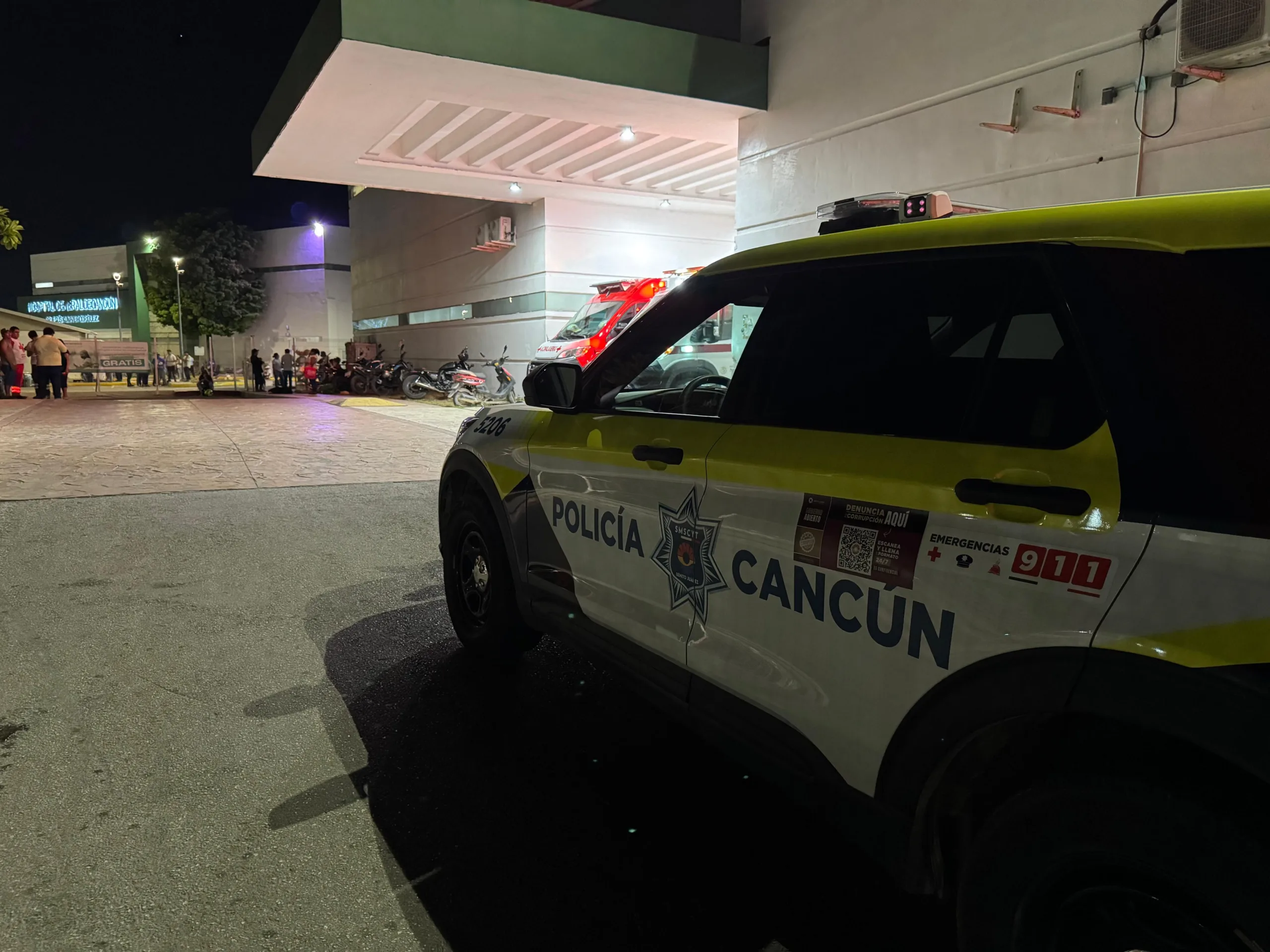 Persona lesionada por arma de fuego en la SM 76 fue al Hospital General en Cancún