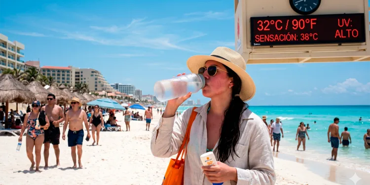 Clima en Cancún hoy: 38°C de sensación térmica y alerta por calor