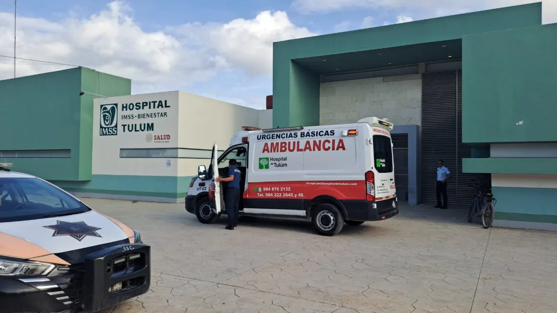 Ataque armado deja a un hombre herido; lo trasladan a Playa del Carmen tras emergencia en Tulum