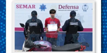 Hombre es detenido: Circulaba con moto robada en Cancún