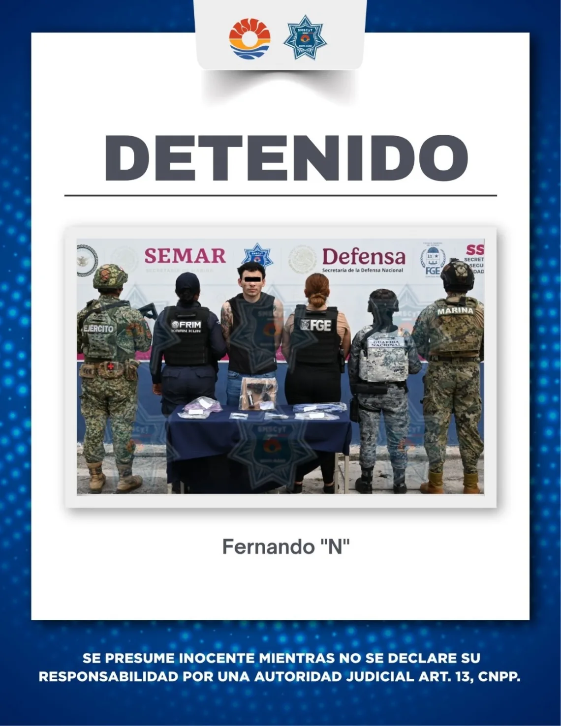 Motocicleta con placa vinculada a robo deriva en la detención de dos extranjeros en Cancún