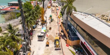 Aguakan avanza en la segunda etapa del Distribuidor Vial Kukulcán en la Zona Hotelera de Cancún