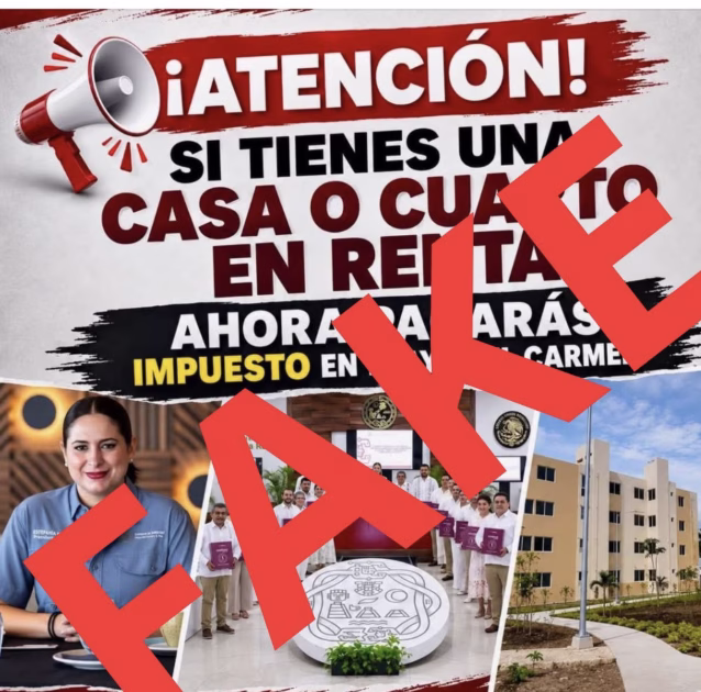 Falso: no existe un impuesto municipal del 35% a las rentas en Playa del Carmen