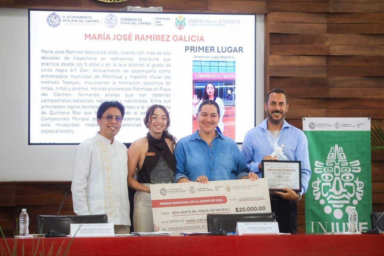 Gobierno de Estefanía Mercado entrega el Premio Municipal de la Juventud 2026