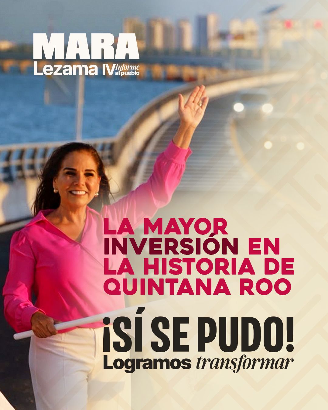 Quintana Roo vive la mayor inversión pública de su historia, afirma Mara Lezama