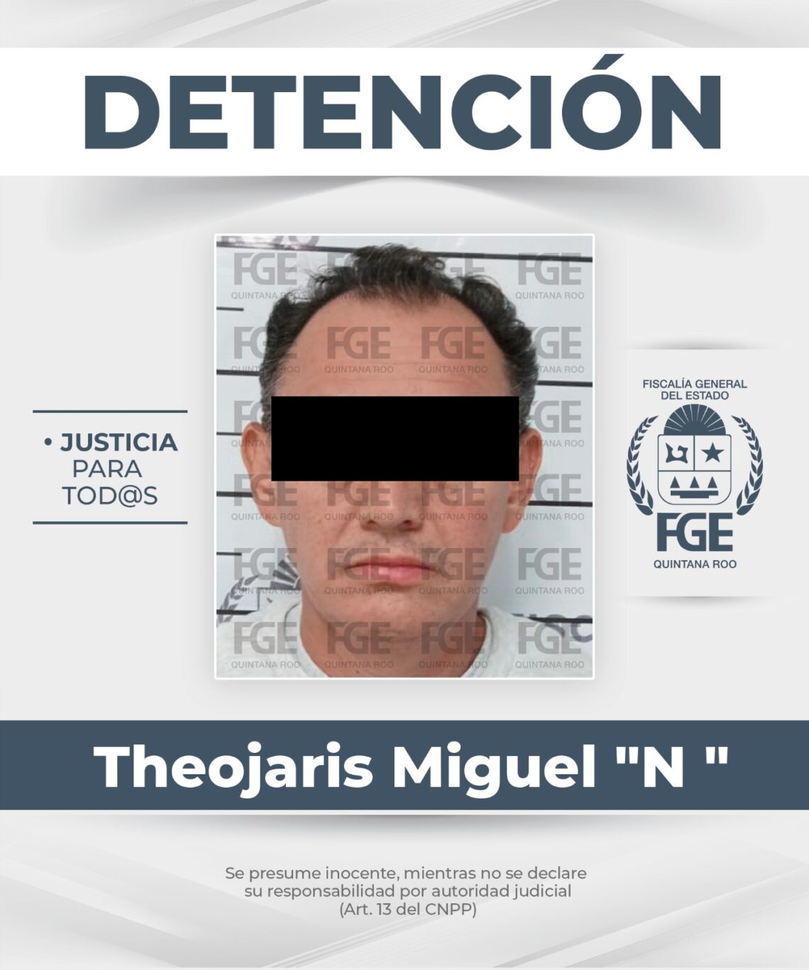 Capturan autoridades, en Miami, a un sujeto por fraude específico, cometido en Benito Juárez