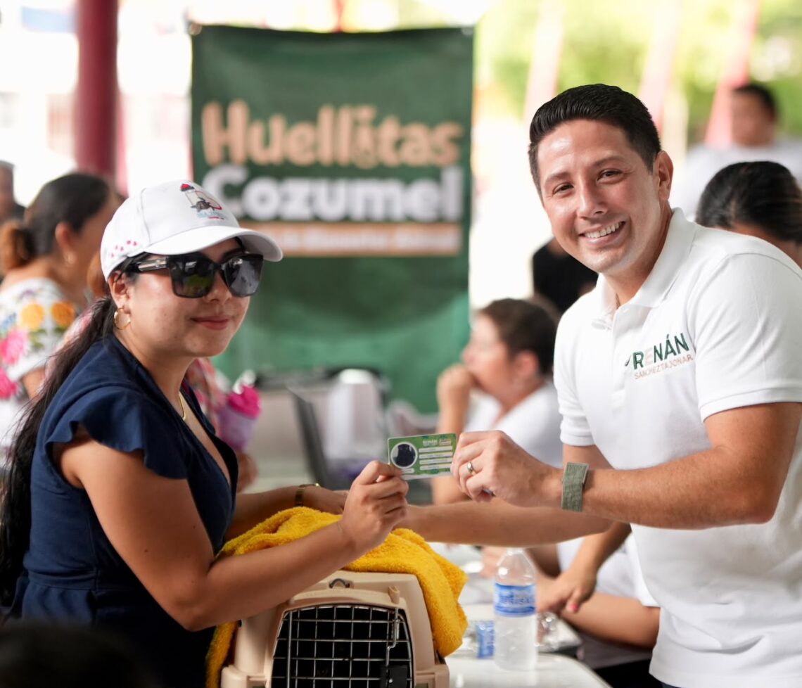 Renán Sánchez Tajonar fortalece el bienestar animal con la segunda jornada “Huellitas Cozumel”
