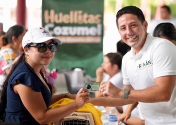 Renán Sánchez Tajonar fortalece el bienestar animal con la segunda jornada “Huellitas Cozumel”