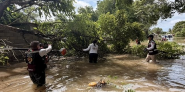 Lluvias dejan afectaciones en Bacalar y encharcamientos en Chetumal