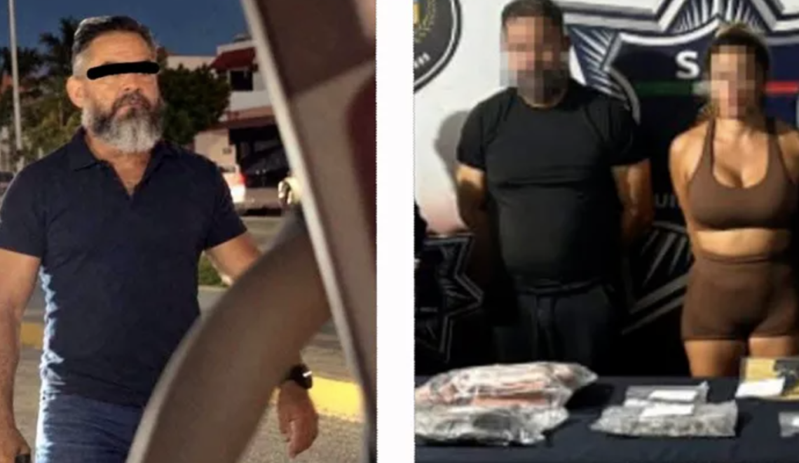 Detienen en Puerto Cancún a pareja con droga y pistola