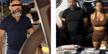 Detienen en Puerto Cancún a pareja con droga y pistola